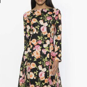 Alexia Admor Elodie Floral & black Long Sleeve Maxi Dress Size 8 NWT Orig $269
